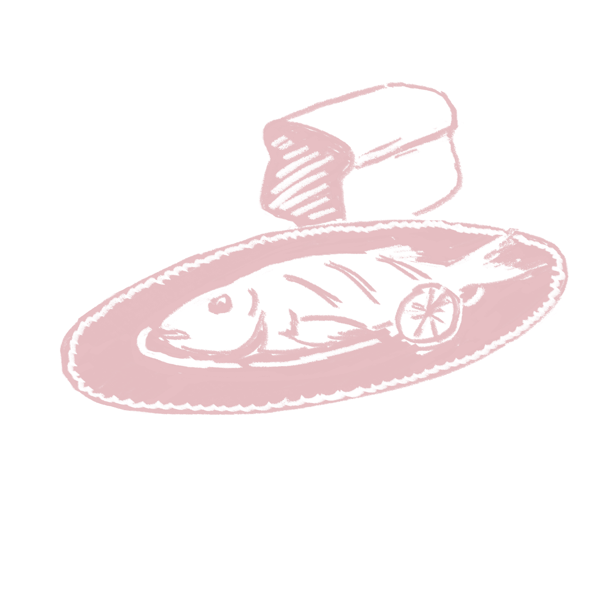 Platillo de pescado fresco